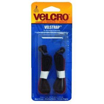 Velcro 90107 Wrap-a-strap, 1" X 18 " - 2 Pack
