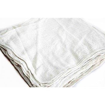 Reclaimed Textiles Co 500-6pk White Shop & Paint Towels, White ~ 13" X 14"