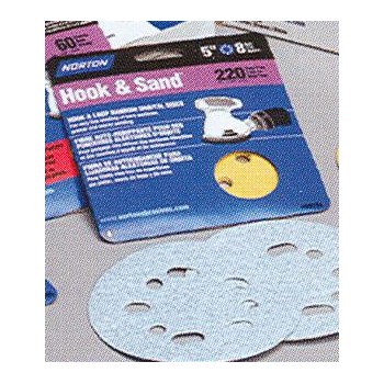 Norton 076607022080 02208 5x8 120 Hook & Sand Disc