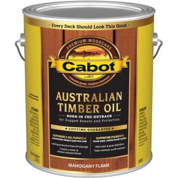 Cabot 01-3459 Australian Timber Oil, Mahogany Flame ~ Gallon
