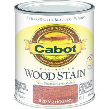Cabot 1440008131005 Penetrating Interior Wood Stain, Red Mahogany ~ Quart