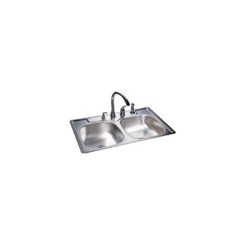 Franke Fds804nb Sink, Double Bowl Stainless Steel 33 X 22 X 8