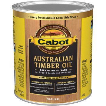 Cabot 140.0003400.005 Australian Timber Oil - Natural ~ 1 Quart
