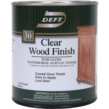 Deft 10804 Water Wood Interior Finish, Semi-gloss ~ Quart