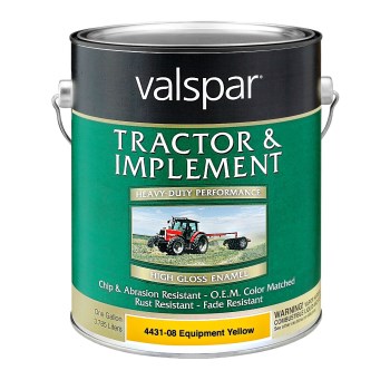 Valspar/mccloskey 18-4431-08-07 Tractor & Implement Paint, Yellow ~ Gallon