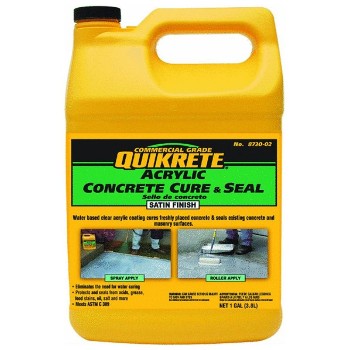 Quikrete 873002 Acrylic Concrete Cure & Seal, Satin ~ 1 Gallon