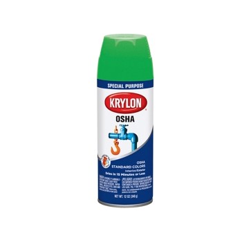 Krylon 2012 Spray Paint, Osha Safety Green ~ 12oz Cans