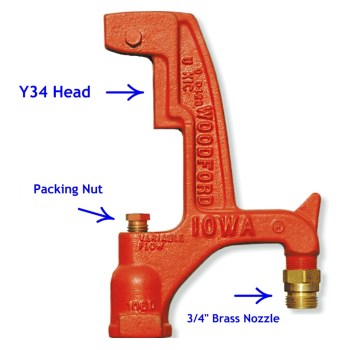 Woodford 15004 Y34 Brass Head & Nozzle Assembly