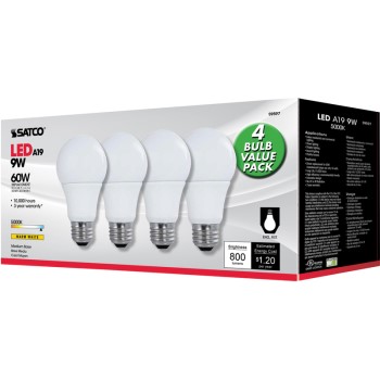 Satco Products S9597 4pk Led Type A Bulb