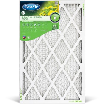 Pleated Furnace Air Filter, MERV 8 - 16" x 30" x 1"