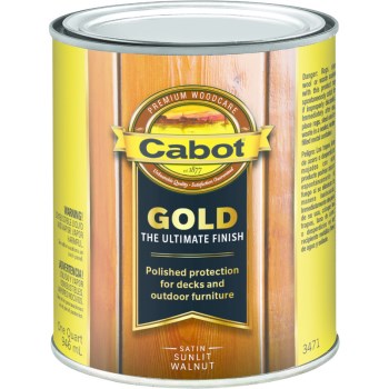 Cabot 140.0003471.005 Gold Ultimate Finish Stain, Sunlit Walnut ~ Quart