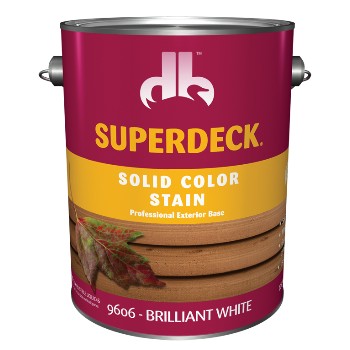 Superdeck/duckback 96064 Solid Color Stain, Brilliant White ~ Gallon