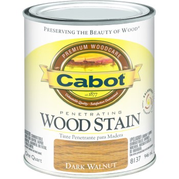 Cabot 1440008137005 Wood Stain - Interior - Dark Walnut ~ Quart