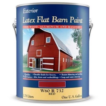 Cbd Group Paint W60r00831-16 Barn Paint, Flat Latex Red ~ Gallon
