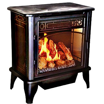 Dual Fuel  Lancaster 3-Sided Gas Stove 