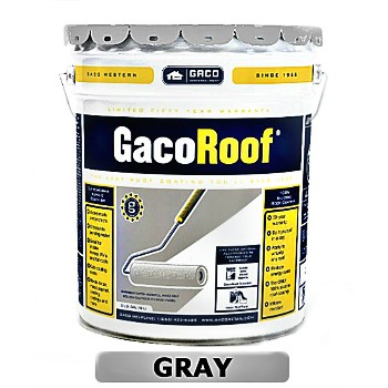 Silicone Rubber Roof Coating, Gray ~ 5 Gallons