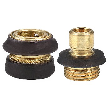 Gilmour 09qc Quick Connector, Brass ~ Male & Female Ends
