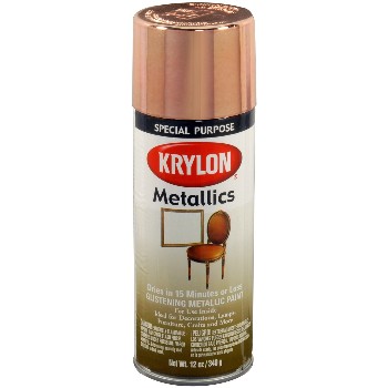Krylon 1709 Metallic Spray Paint, Special Purpose, Copper ~ 12 Oz