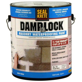 Cp/seal Krete 101001 Damplock Masonry Waterproofing Paint, Bright White ~ Gallon