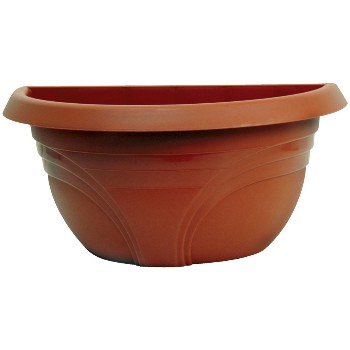 Planter - Half Wall - Terra Cotta Color - 16"