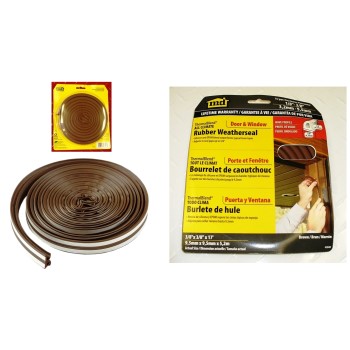 M-d Blg Prods 43848 All-climate Thermablend Weatherstrip, Brown ~ 3/8" X 17 Ft