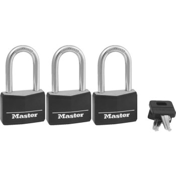 Masterlock 141trilf 3pk 1-9/16 Padlock