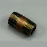 Nipple - Red Brass - 0.5 x 1.5 inch