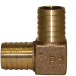 No Lead Brass Barb Elbow ~ 1" x 1"