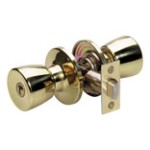 Privacy Lock, Tulip Design - Polished Brass